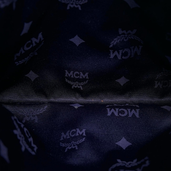 MCM Limited Edition Blue Floral Clutch with Yellow Accents, NWOT - Picture 4 of 8